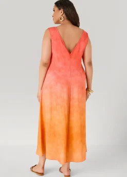 Knotted Ombre Midaxi Dress