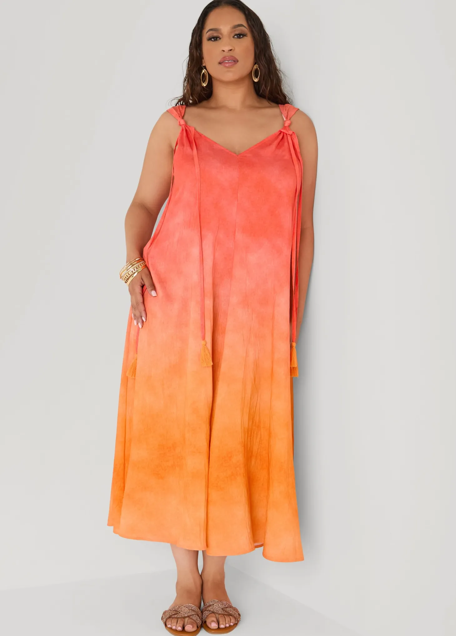Knotted Ombre Midaxi Dress