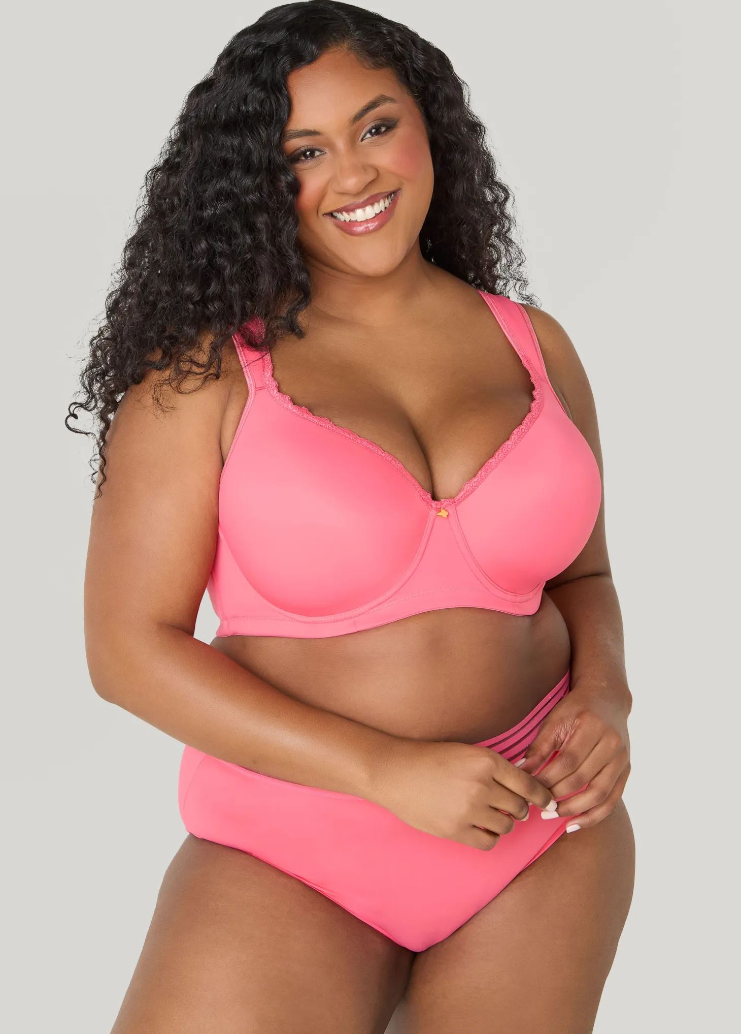 Lace Trimmed Full Coverage Butterfly Bra