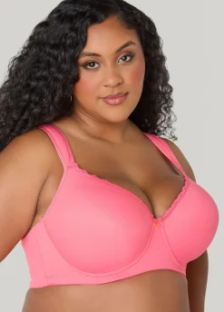 Lace Trimmed Full Coverage Butterfly Bra