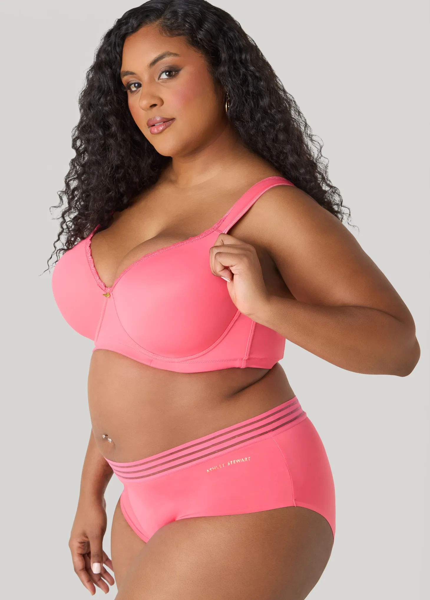 Lace Trimmed Full Coverage Butterfly Bra