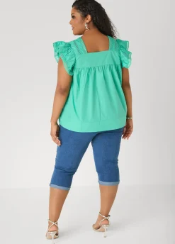 Lattice Trimmed Poplin Shirt