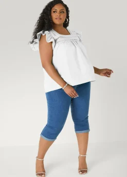 Lattice Trimmed Poplin Shirt