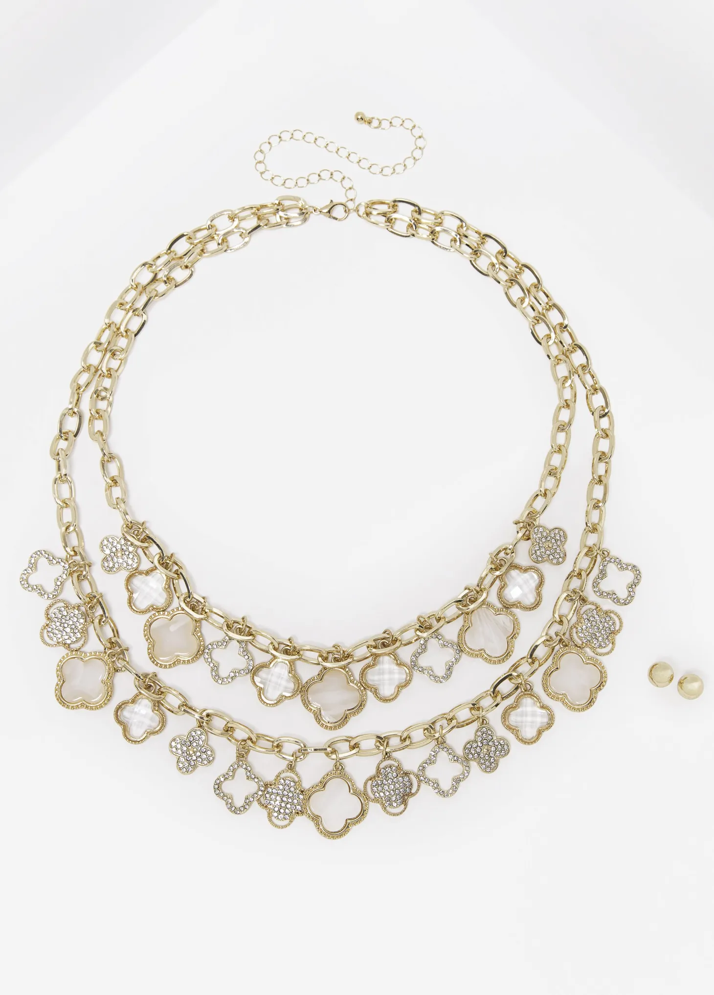 Layered Clover Necklace Set