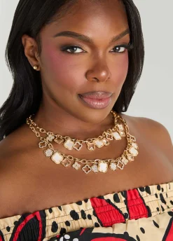 Layered Clover Necklace Set