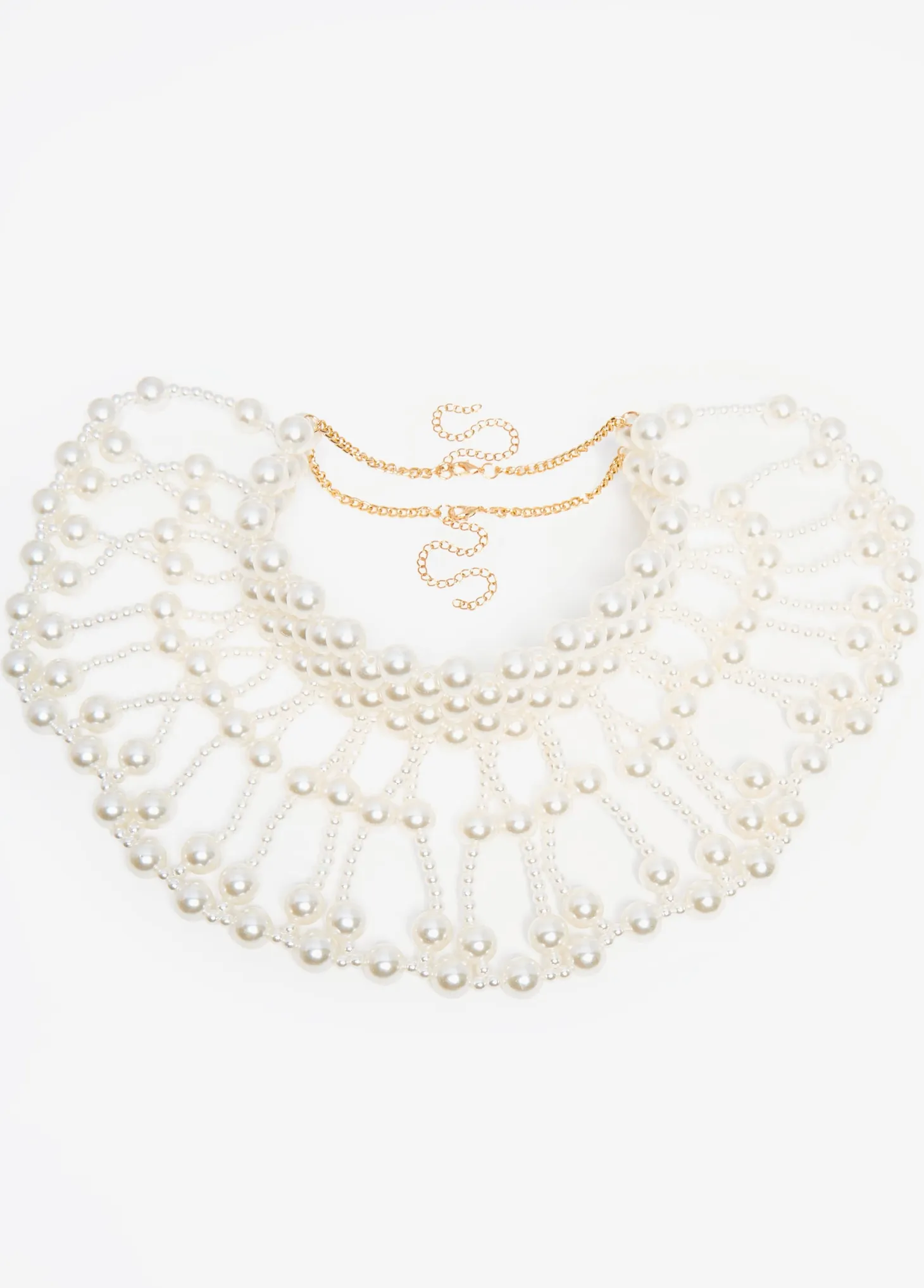Layered Faux Pearl Collar