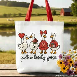 Lovely Goose Canvas Tote Bag