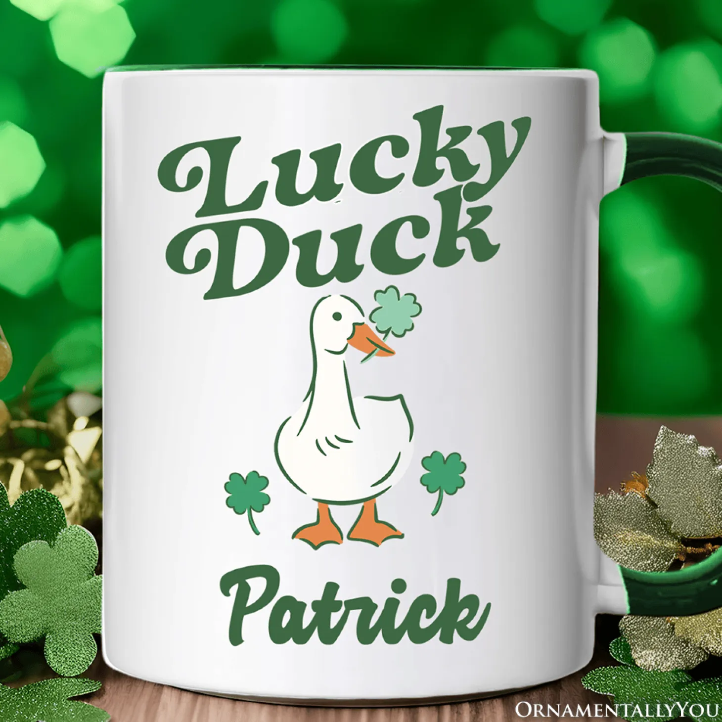 Lucky Duck St Patricks Day Mug