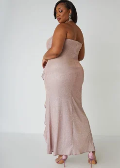 Metallic Halter Gown