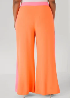 Neon Two Tone Wide Leg Trousers