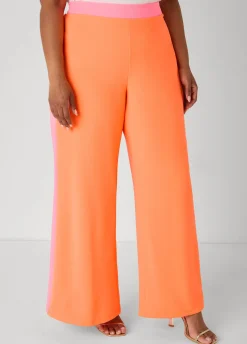 Neon Two Tone Wide Leg Trousers