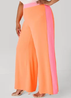 Neon Two Tone Wide Leg Trousers