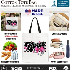 Nurse Canvas Tote Bag