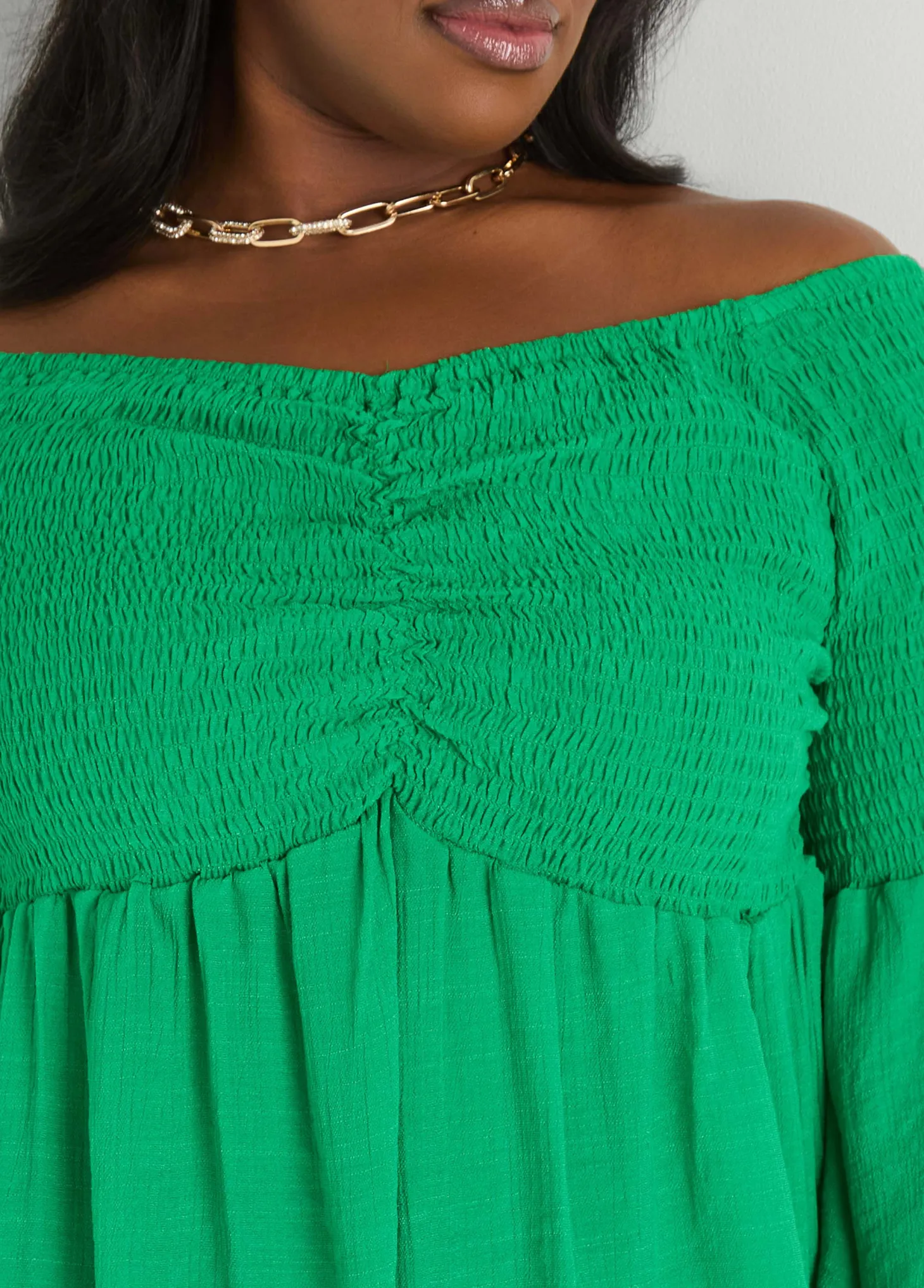 Off The Shoulder Smocked Top