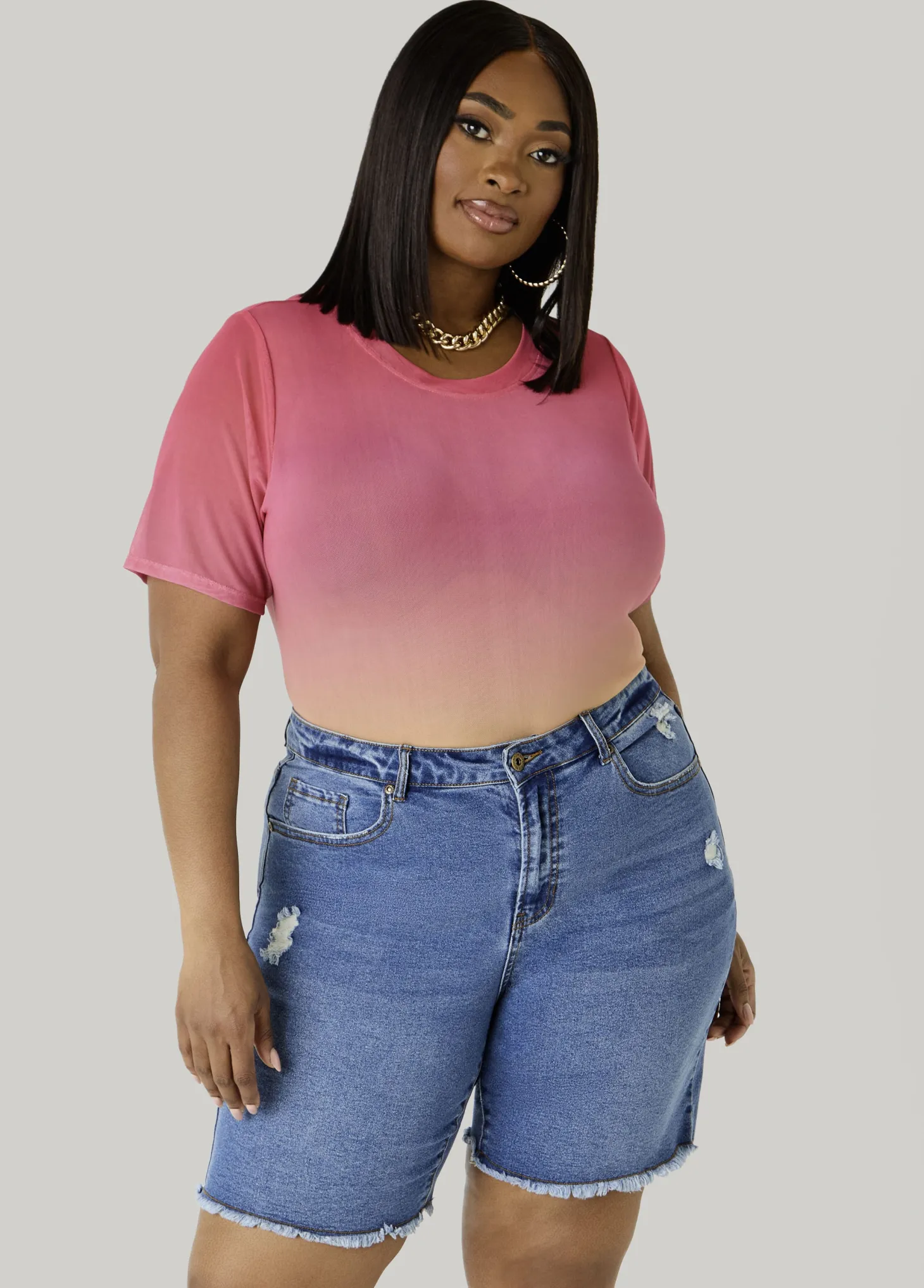 Ombre Mesh Tee