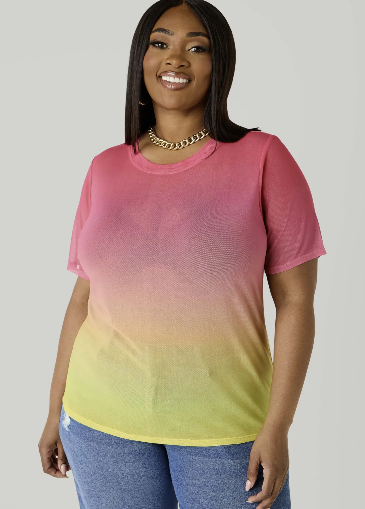 Ombre Mesh Tee