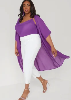 Open Front Crepe Kimono