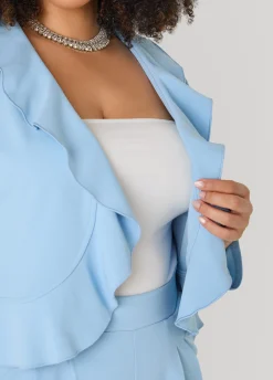 Open Front Ruffled Jacket
