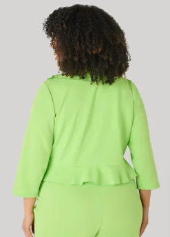 Open Front Ruffled Jacket
