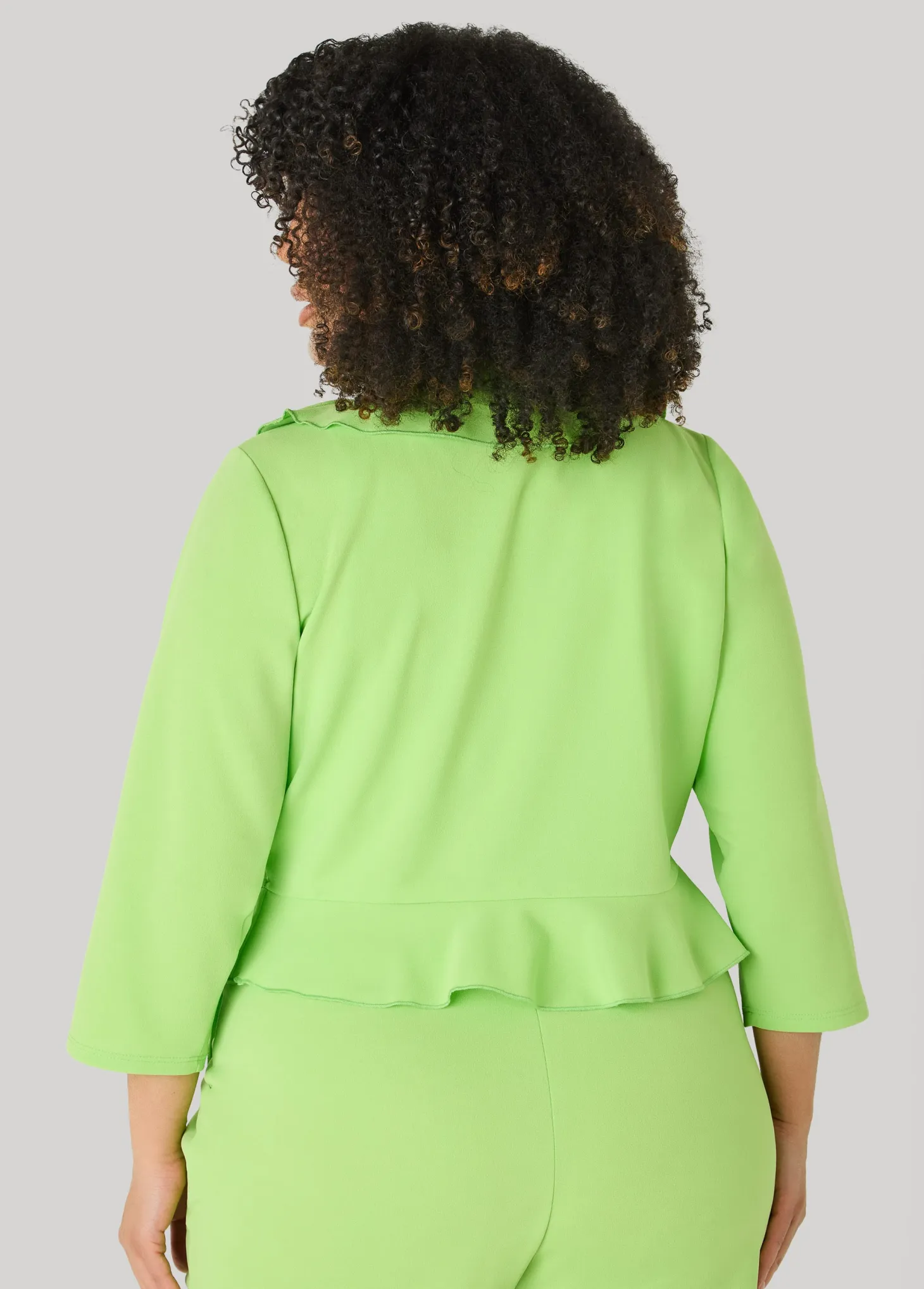 Open Front Ruffled Jacket