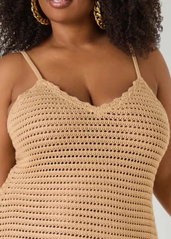 Open Knit Coverup Dress