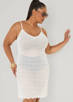 Open Knit Coverup Dress