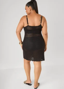 Open Knit Coverup Dress
