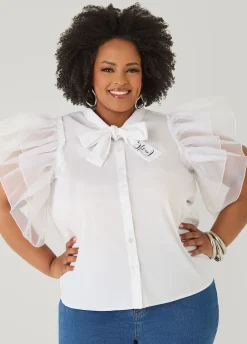 Organza Sleeved Faith Shirt
