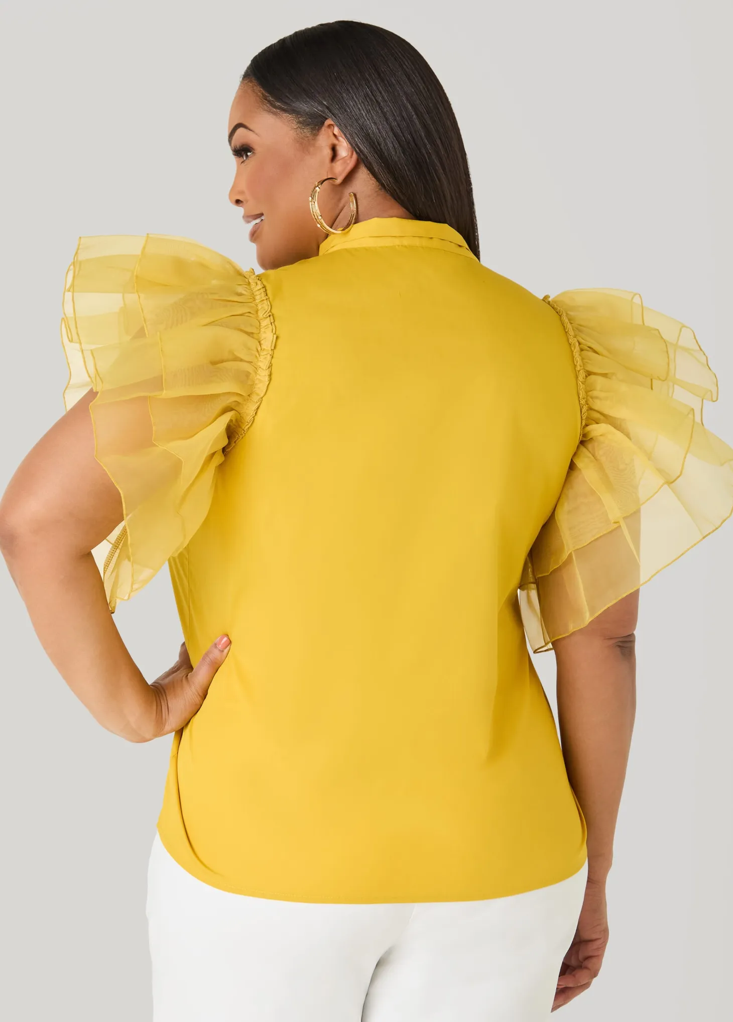 Organza Sleeved Faith Shirt