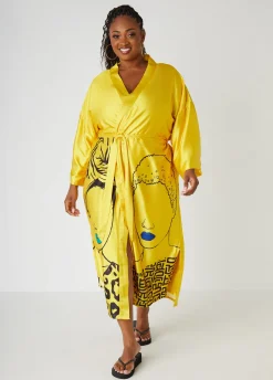 Pardon My Fro™ Mahogany Kimono