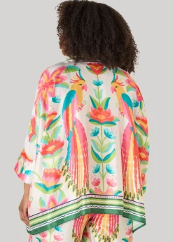 Parrot Print Satin Shirt