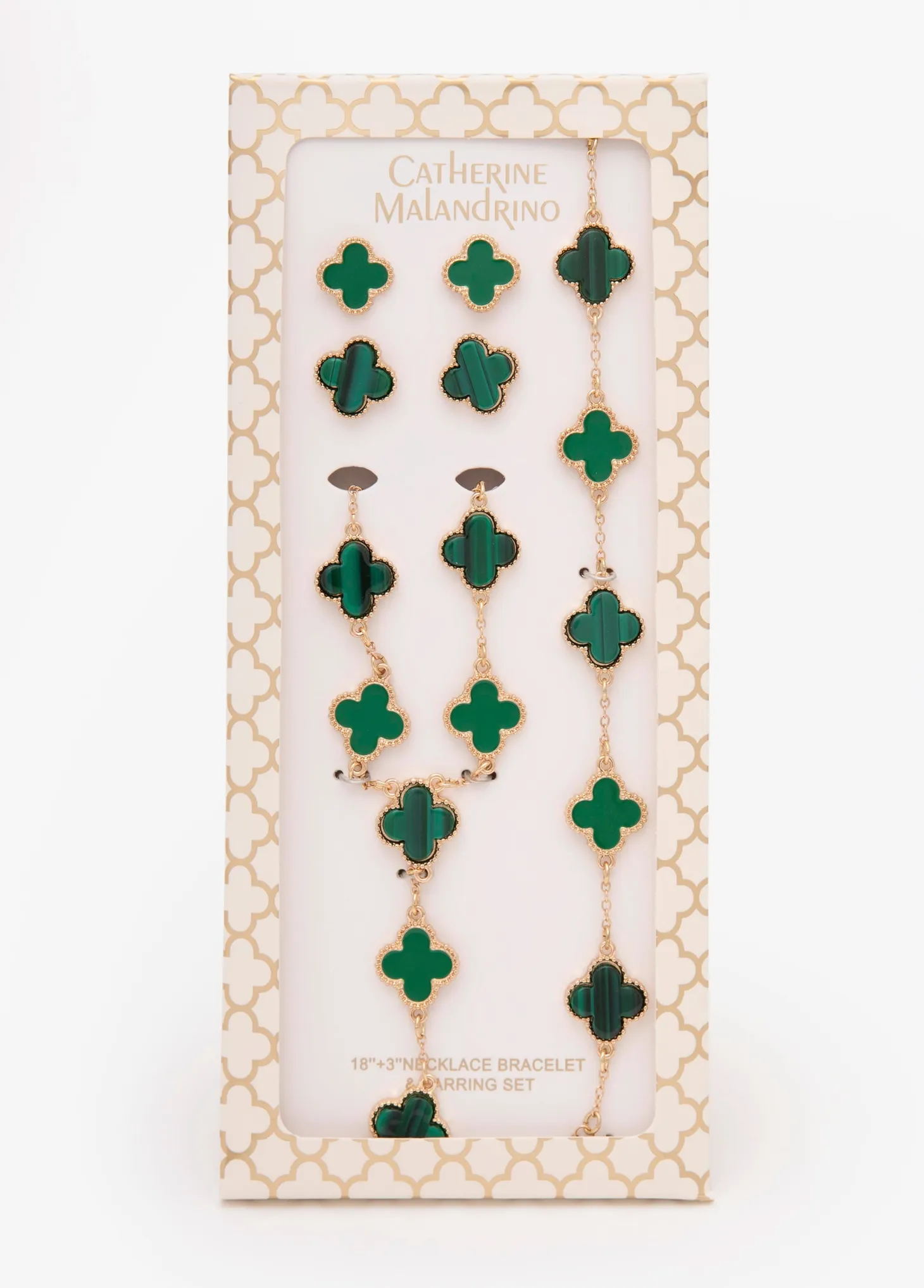 4 Piece Clover Necklace Set