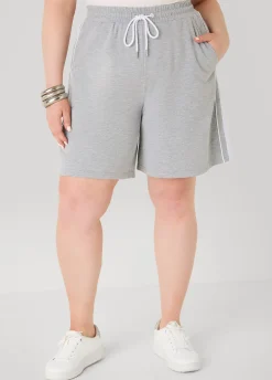 Piped French Terry Shorts