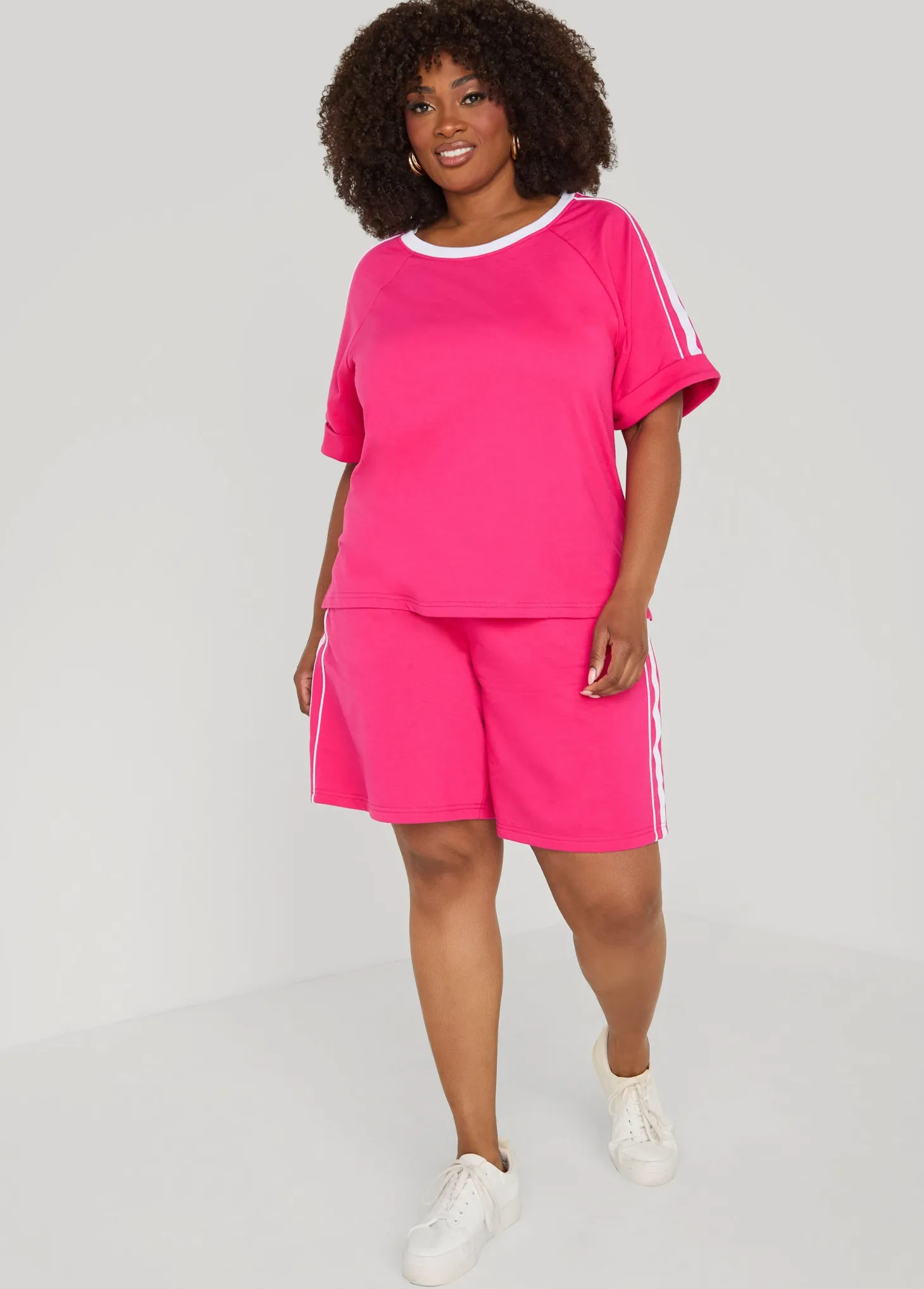 Piped French Terry Shorts