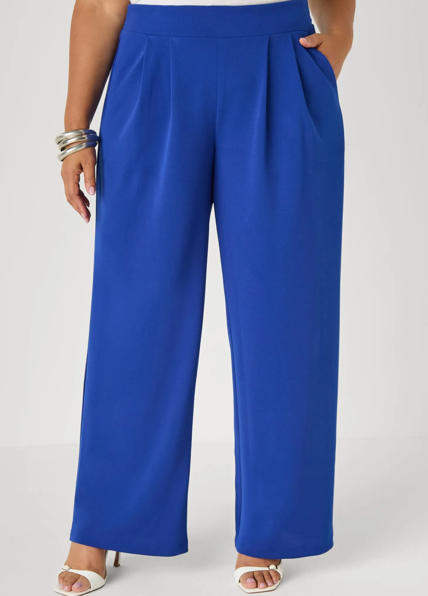 Pleated Wide Leg Pants