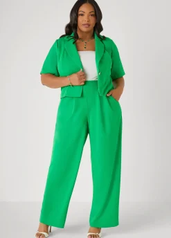 Pleated Wide Leg Pants