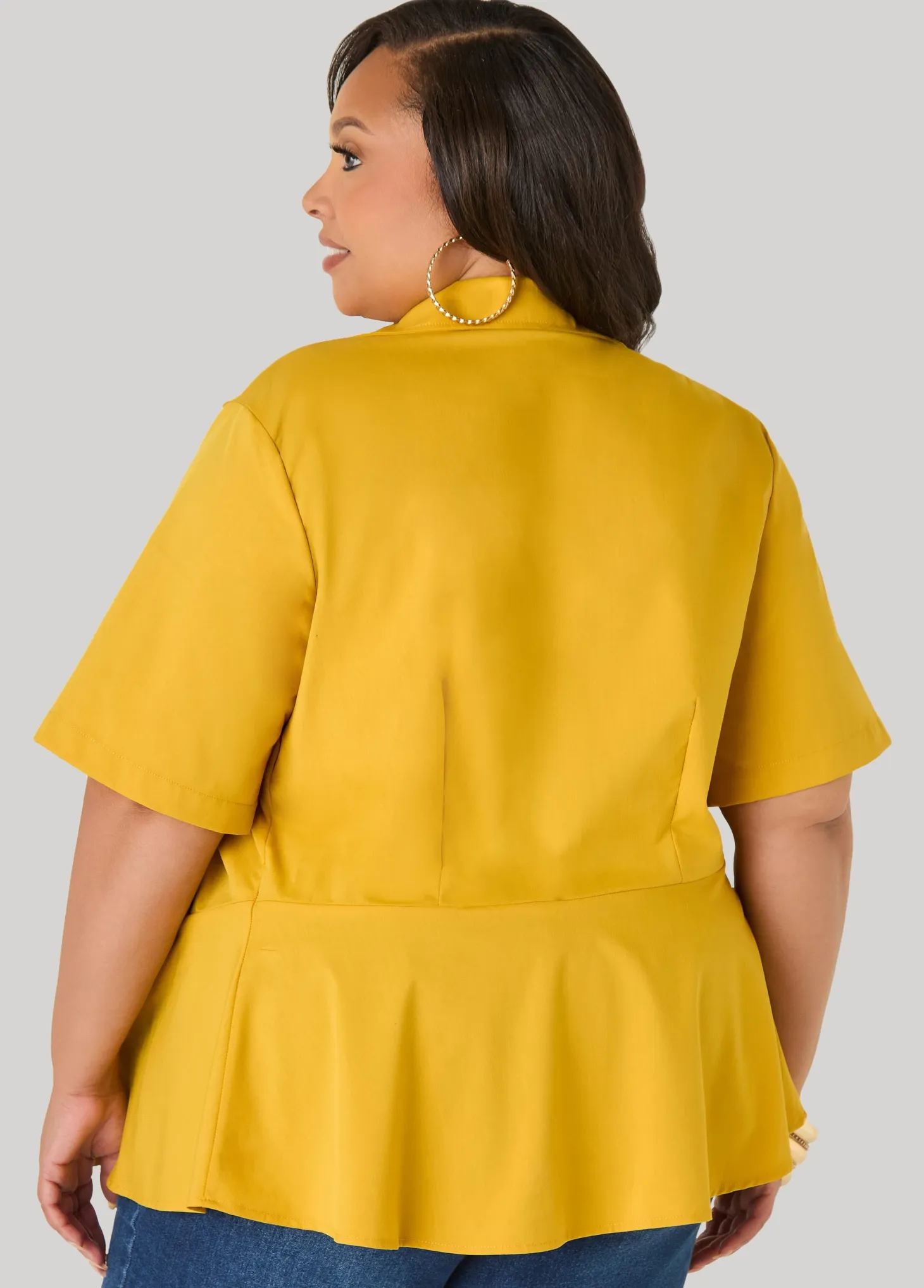 Poplin Peplum Shirt