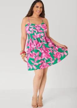 Printed Corset Mini Dress