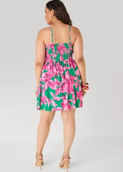 Printed Corset Mini Dress