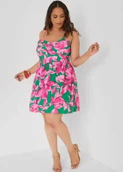 Printed Corset Mini Dress