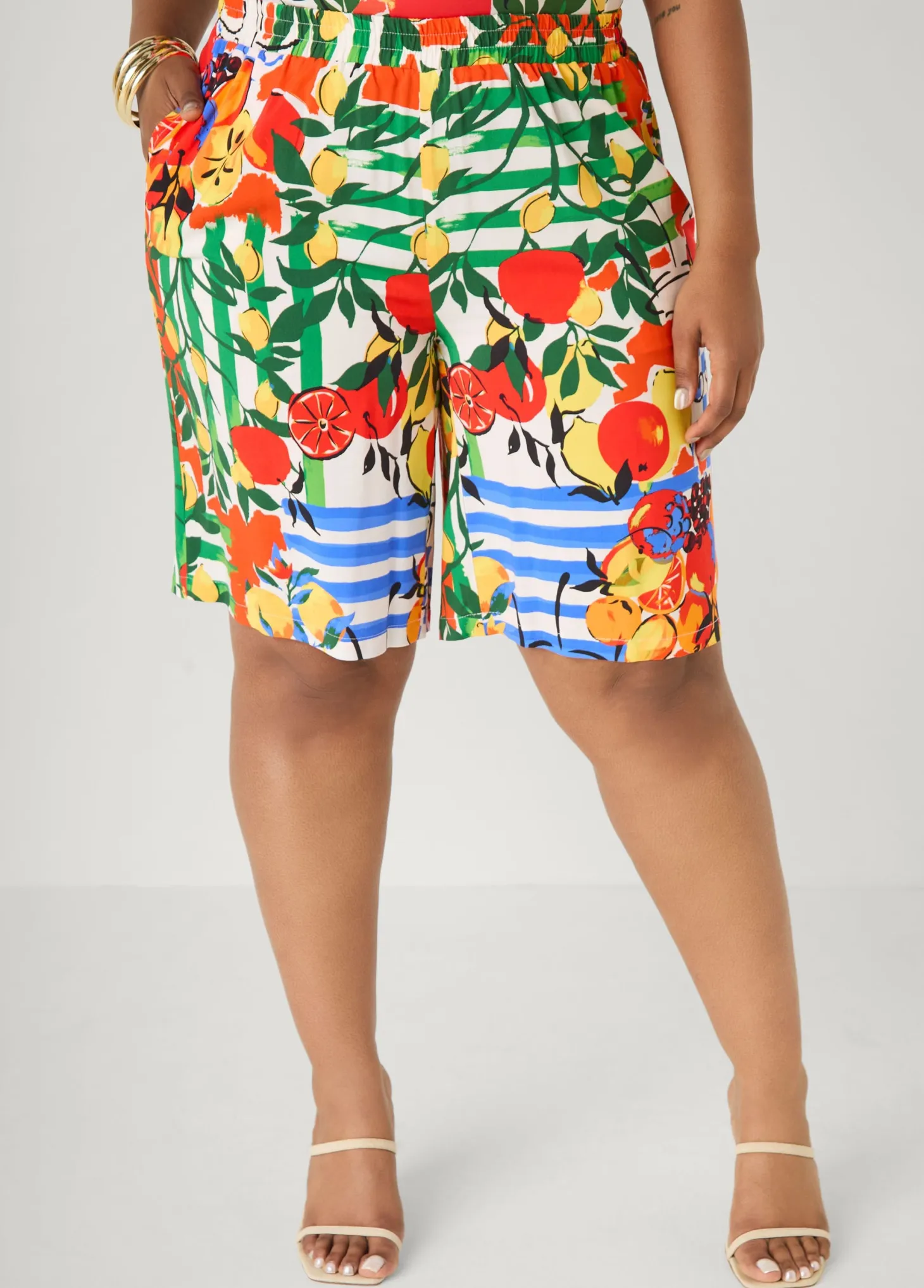 Printed Pull On Shorts