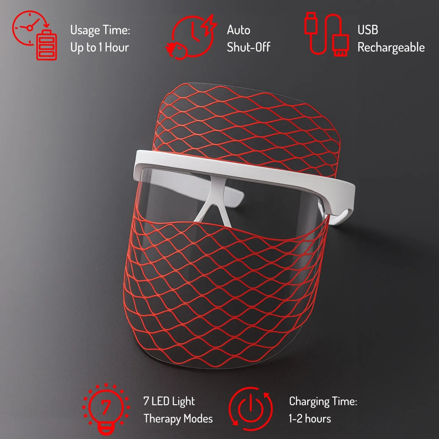 Pursonic 7 In 1 LED Light Therapy Face Mask