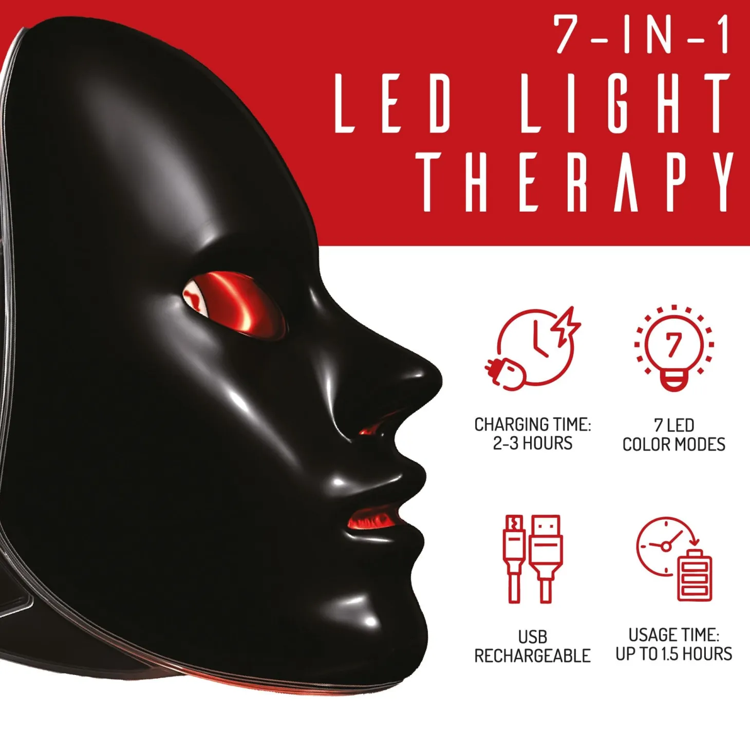 Pursonic 7 In 1 LED Light Therapy Face Mask