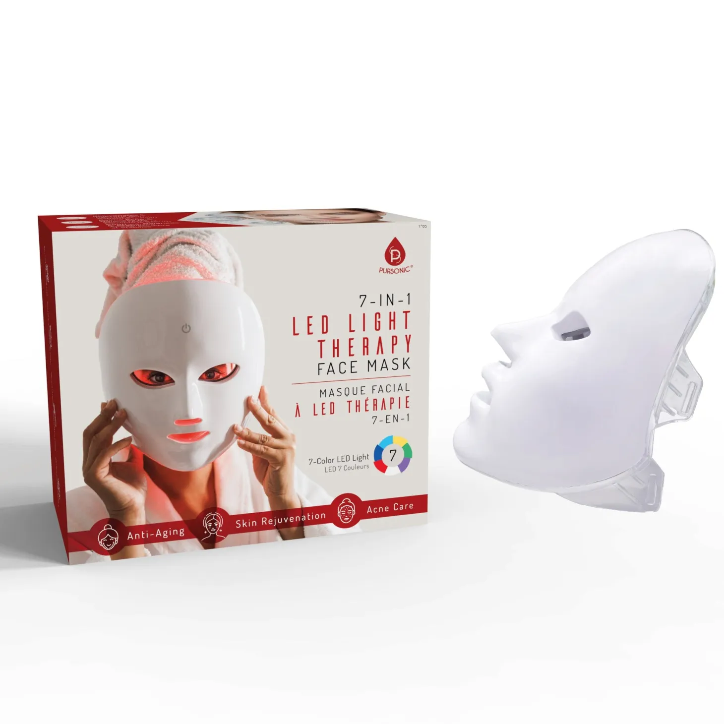 Pursonic 7 In 1 LED Light Therapy Face Mask