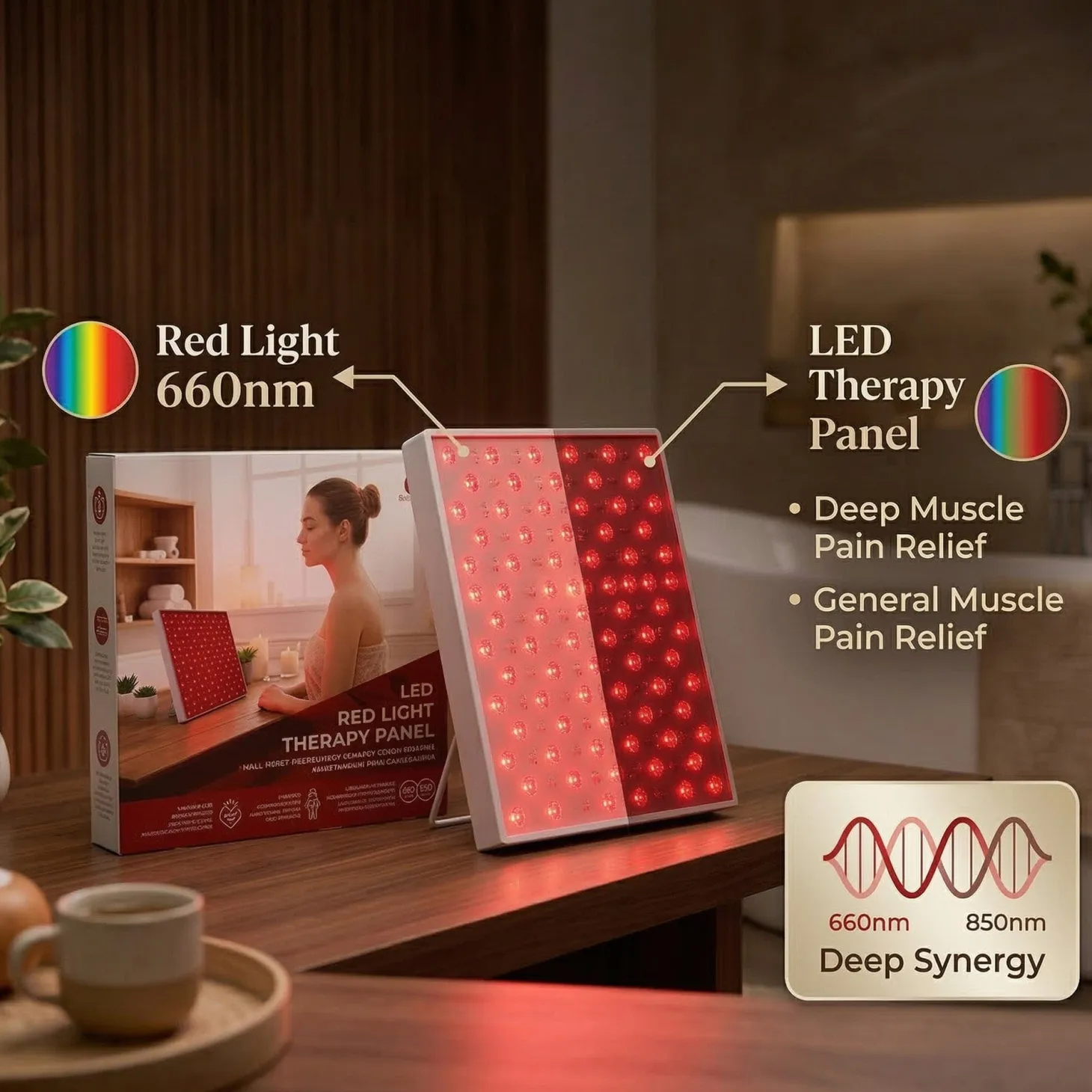 Pursonic LED Red Light Therapy Panel