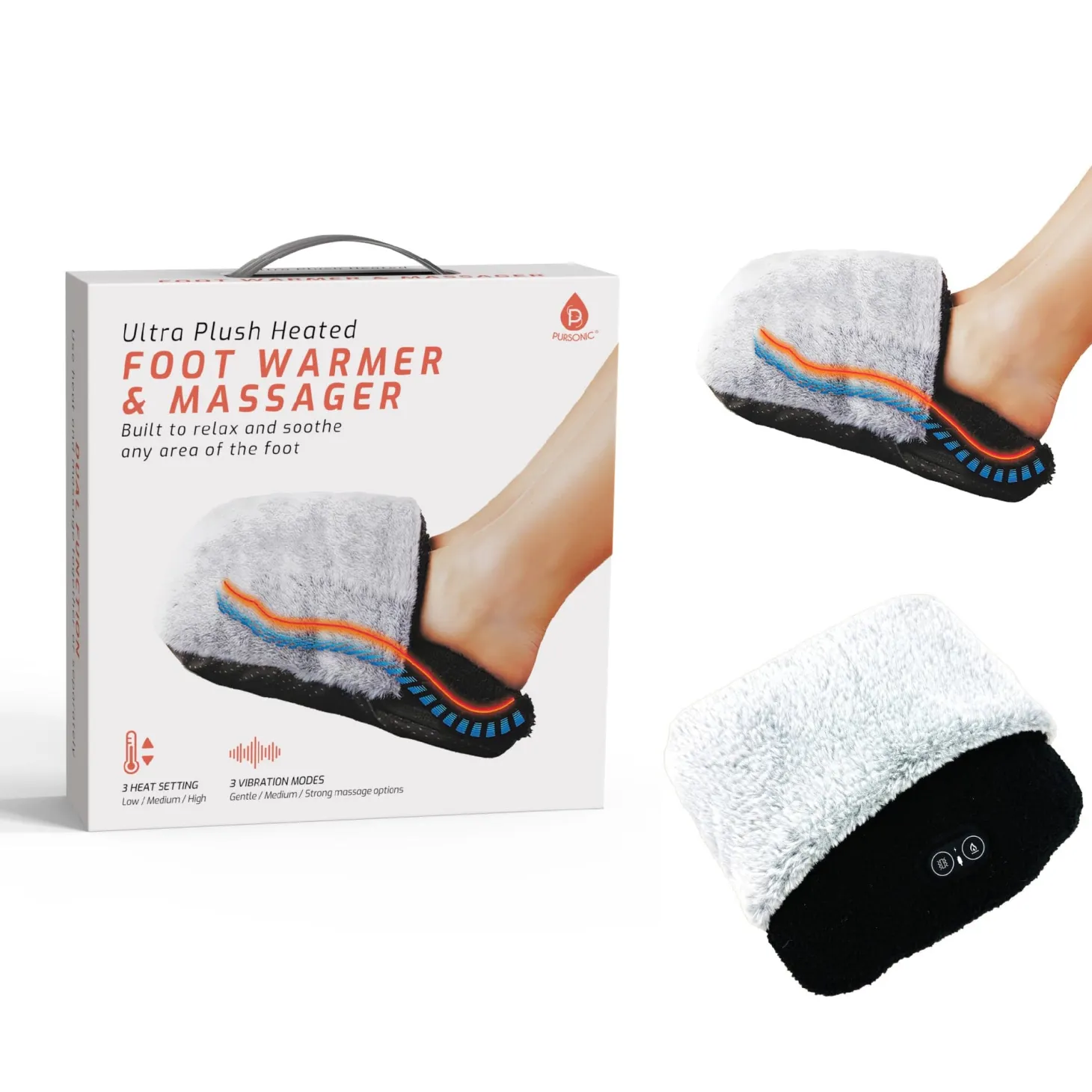 Pursonic Ultra Heated Foot Warmer And Massager