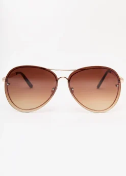 Rimless Aviator Sunglasses