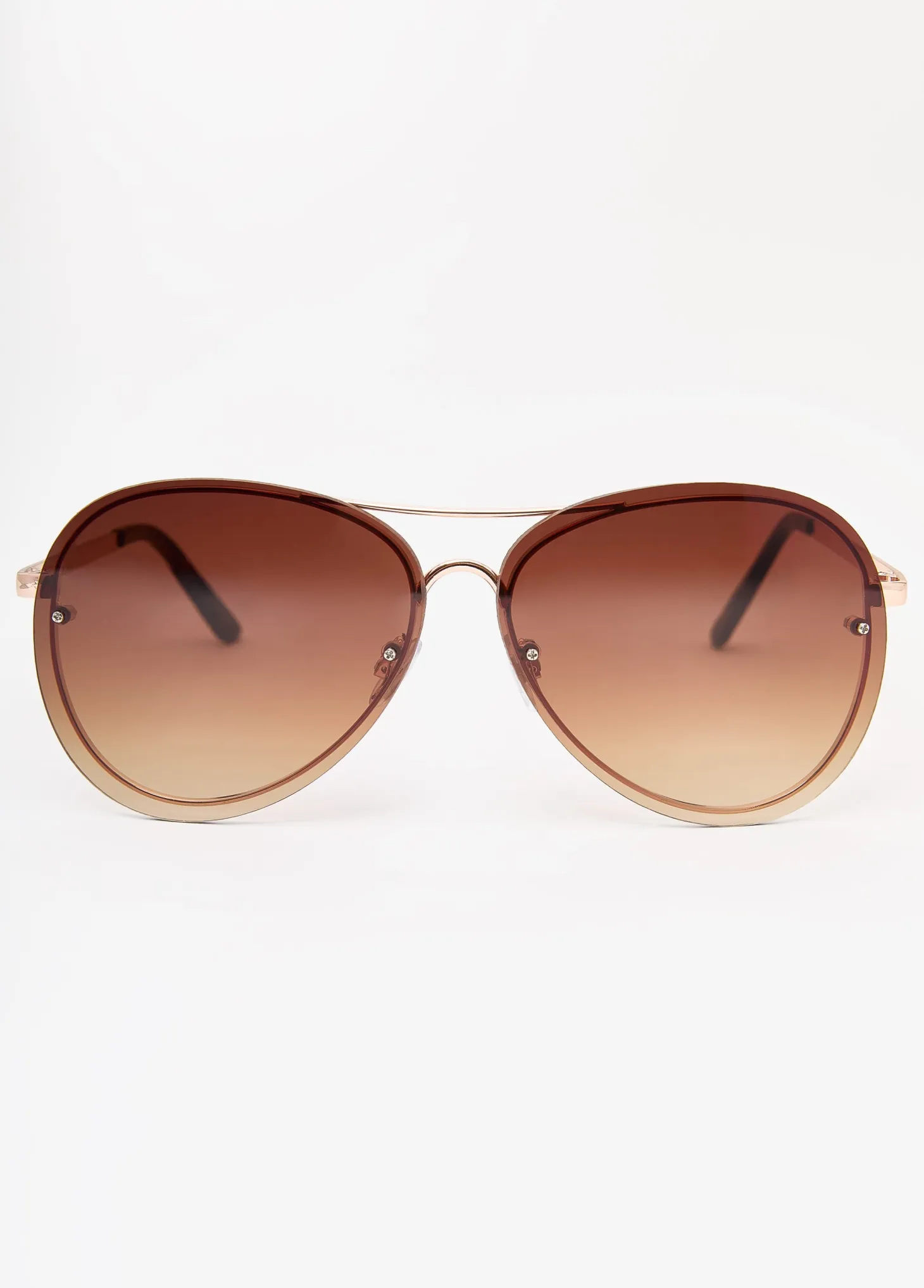 Rimless Aviator Sunglasses