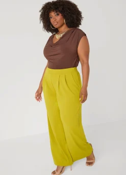 Ruched Cowl Neck Top