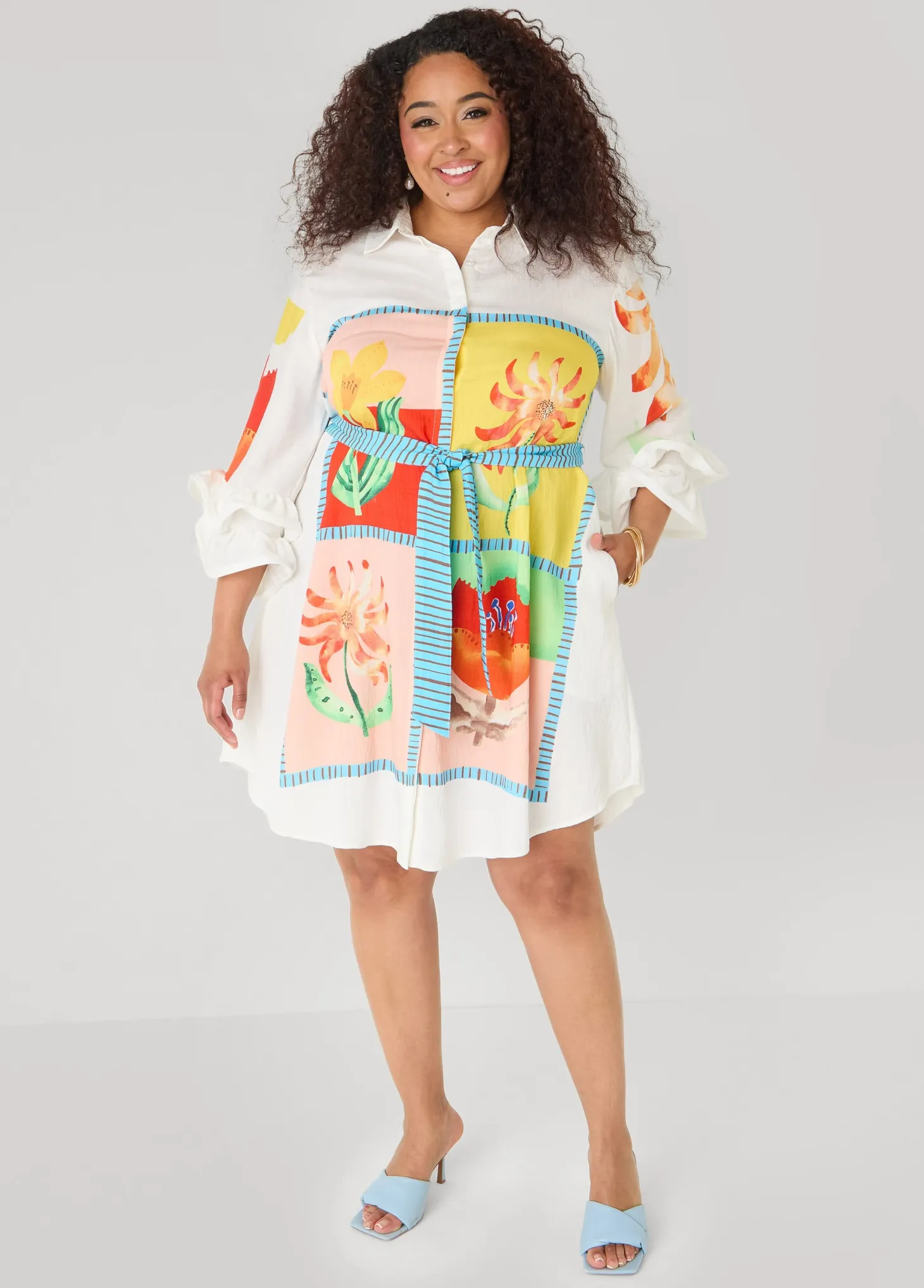Ruffled Amore Shirtdress